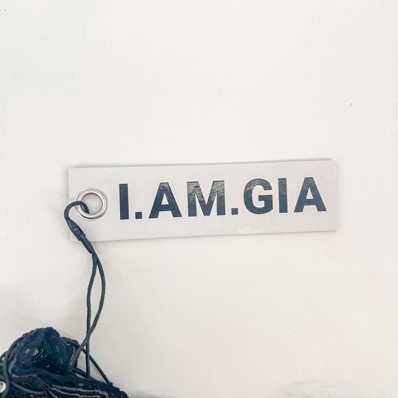 I.AM.GIA Ellery Dress Black Butterfly Long M New with Tags - Picture 10 of 13